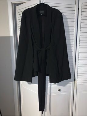 Eloquii Plus Size Women’s Tie-Waist Cape Blazer